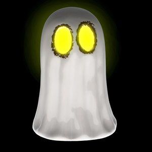 COPY - COPY - Light Up Ceramic Ghost, 5-in.